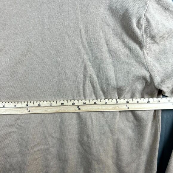 Banana Republic Sweater Mens Large Beige Blue Diamond Pattern V-Neck Long Sleeve - Picture 6 of 6